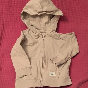 Kids Tan Zip-Up Hoodie